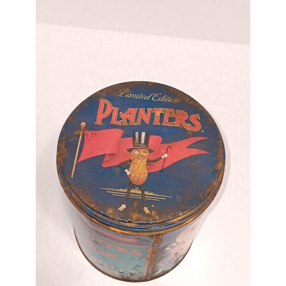 Vintage Limited Edition Mr. Peanut Advertising Tin Distressed Rusty Patina - Picture 2 of 6
